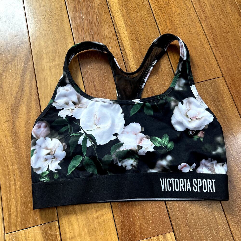 Victoria's Secret Victoria Sport Floral Racerback Mesh Sports Bra